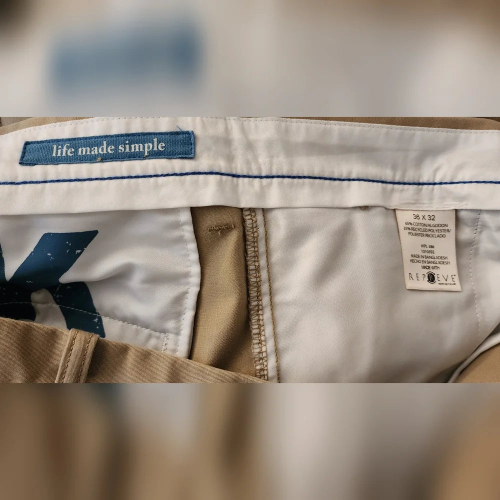 LK Life Made Simple‎ Beige Khaki Pants Men's 36/32